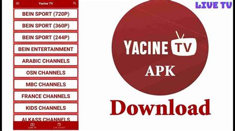yosin tv|Yacine TV Apk Download (v3) For Android .
